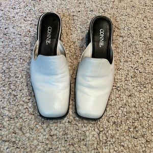 White Mules size 6